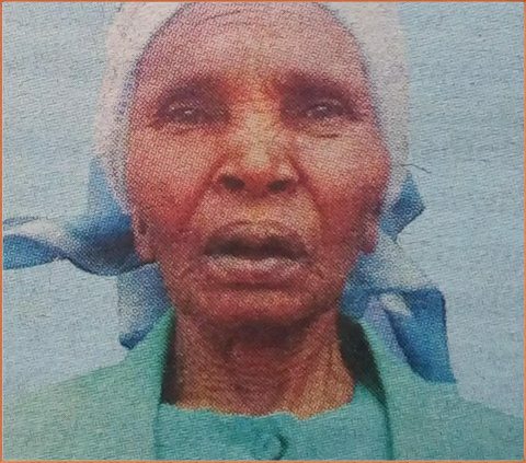 Death and funeral announcement of Elizabeth Watiri Muragu of Karaya village, Nyanduma location, Lari Sub-County, Kiambu County